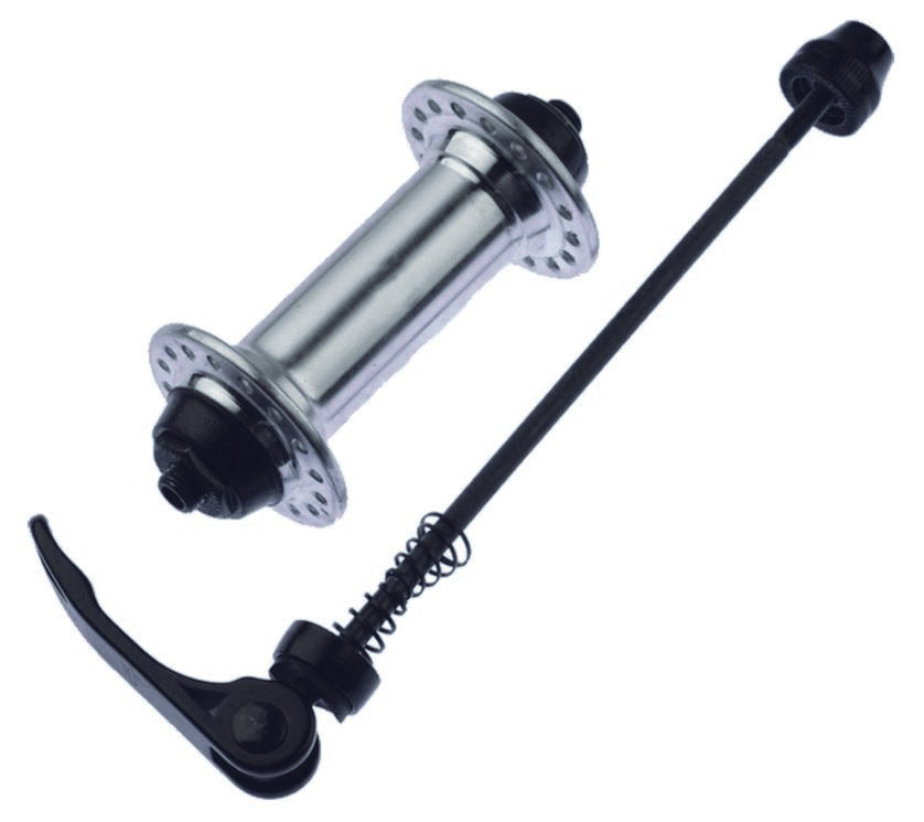 BUTUC FATA - ALUMINIU Gauri: 32  -  Negru Anodizat Lungime QR: 112mm   - Ax: 9mm Cale rulare: Bile d