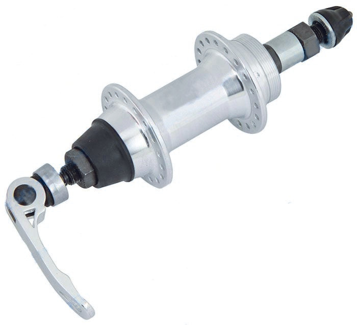 BUTUC SPATE - ALUMINIU Gauri: 36  -  Argintiu Lungime QR: 148.5mm  - Ax: 10mm  Cale rulare: Bile de