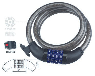 ANTIFURT Cifru  -  Otel Protectie: Manson plastic cauciucat  -  12mm x 120cm