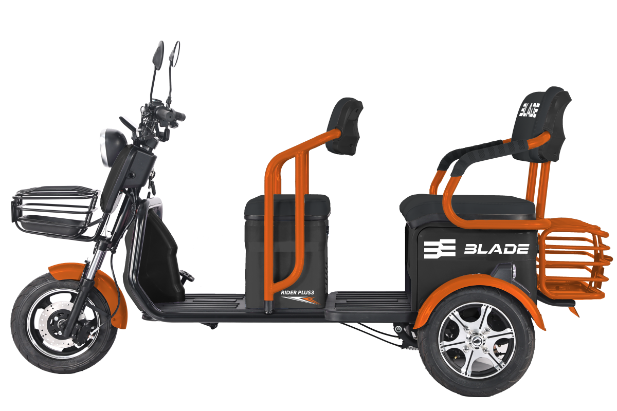 BLADE - TRICICLU PERSOANE 2000W - TRIP X2 - NEGRU + PORTOCALIU