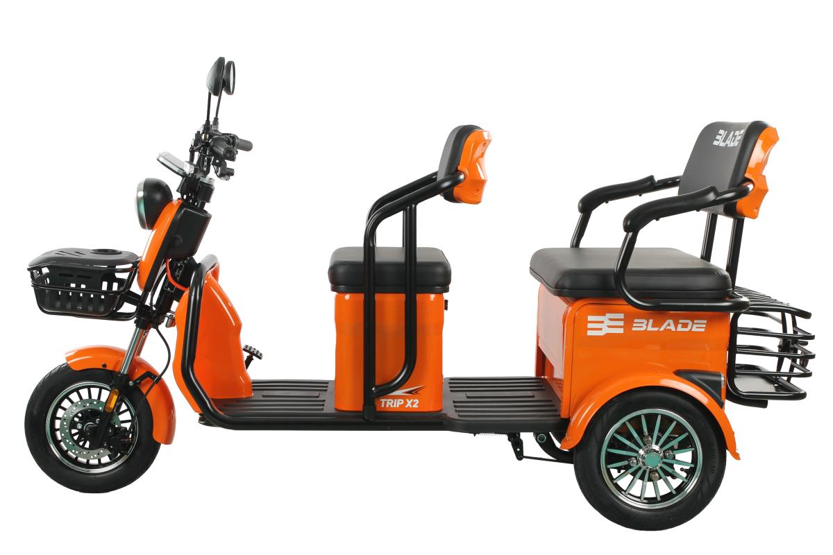 BLADE - TRICICLU PERSOANE 2000W - TRIP X2 - PORTOCALIU + NEGRU