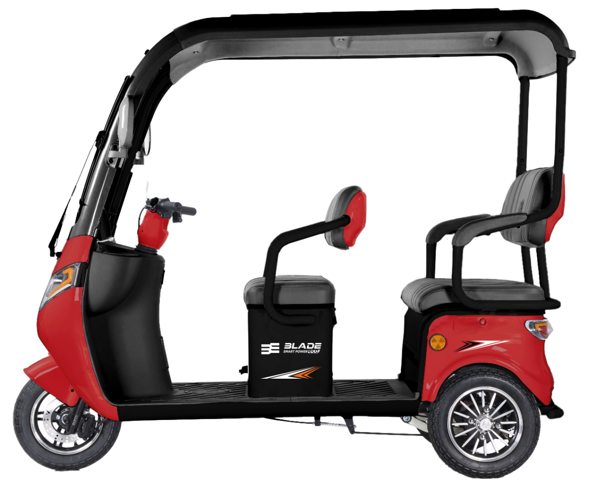 BLADE - TRICICLU PERSOANE CU ACOPERIS 1200W - CAB X3 - ROSU+NEGRU