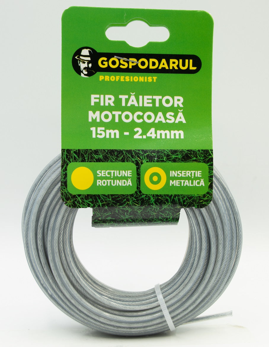 Fir taietor cu insertie metalica 15m - 2.4mm (sectiune rotunda) (MC)