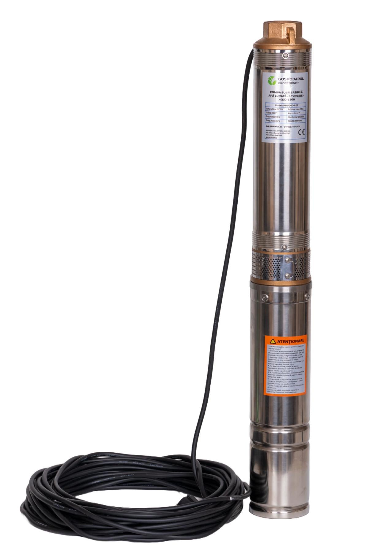 GP - POMPĂ SUBMERSIBILĂ - APĂ CURATĂ - 8 TURBINE - 4QJD-1100