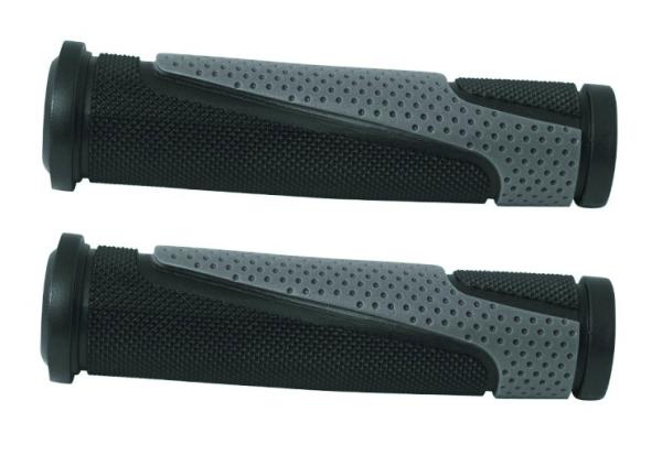 MANSOANE - CAPER  -  TPR Forma ergonomica Anti-alunecare  -  Bi-Color (Negru - Gri)  -  130mm
