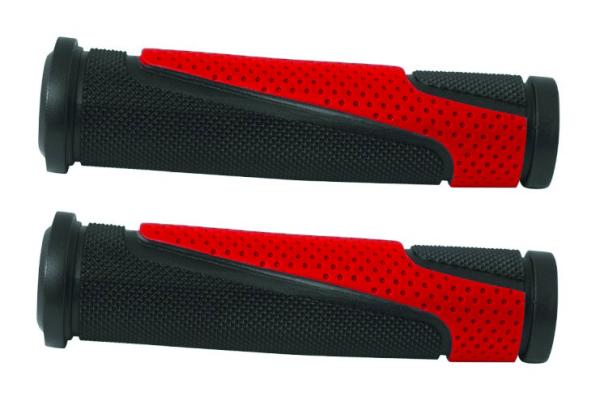 MANSOANE - CAPER  -  TPR Forma ergonomica Anti-alunecare  -  Bi-Color (Negru - Rosu)  -  130mm