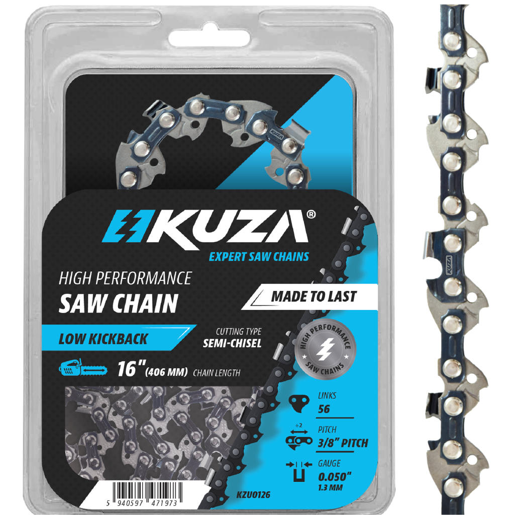KUZA - Lant pentru drujba, Lungime 16", pas 3/8" Pitch, grosime 050"-1.3 mm, 56 Zale, 1 lant/pachet