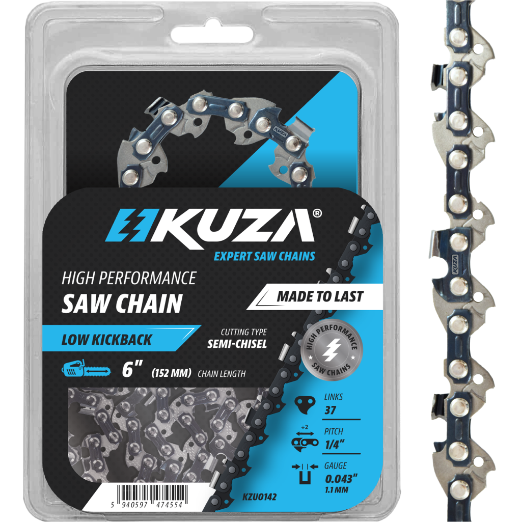 KUZA - Lant pentru drujba, Lungime 6", pas 1/4", grosime 043"-1.1 mm, 37 Zale, 1 lant/pachet