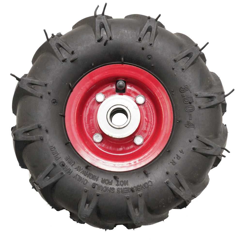 Roata roaba - TT - pentru ax 20mm - cu rulment - crampoane - 3.50-4 4PR