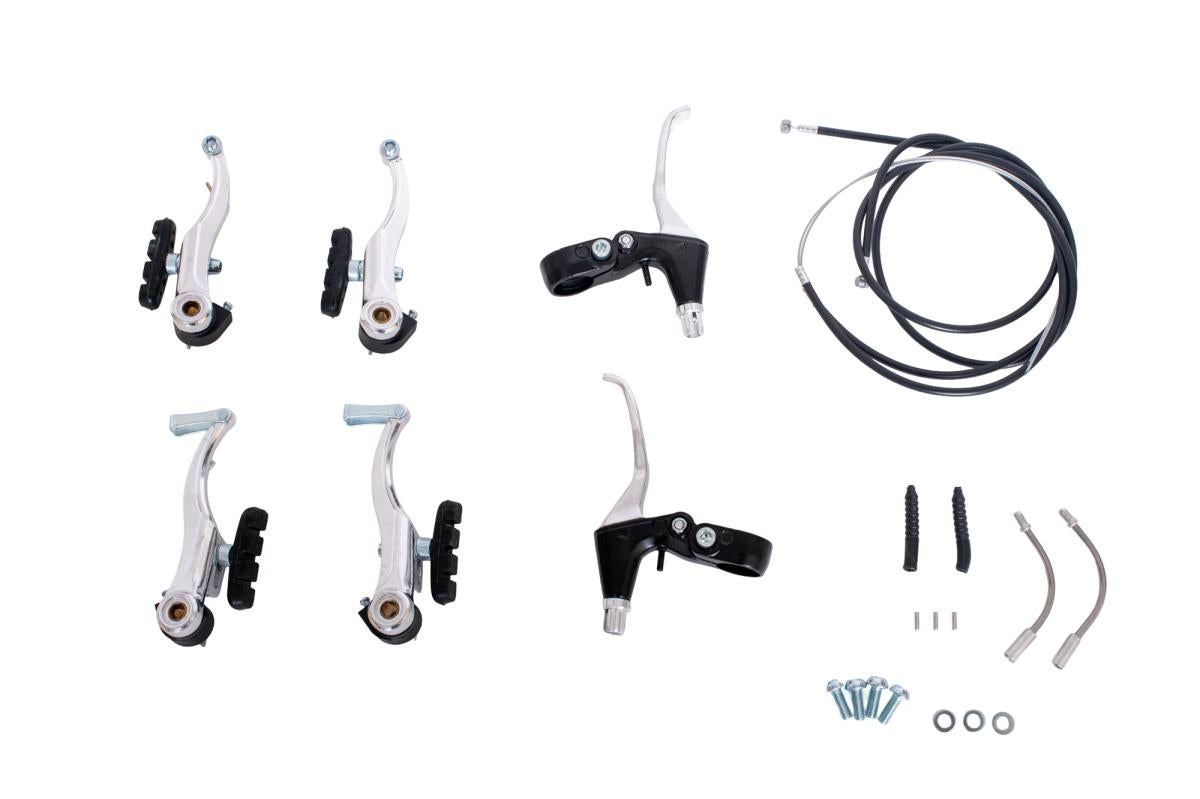 SET COMPLET FRANA V-BRAKE - MANETE ALUMINIU