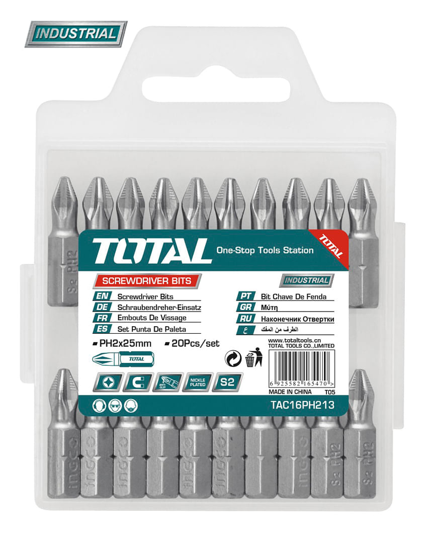 TOTAL - BIT - PZ2.25MM, 20PCS / SET (INDUSTRIAL)