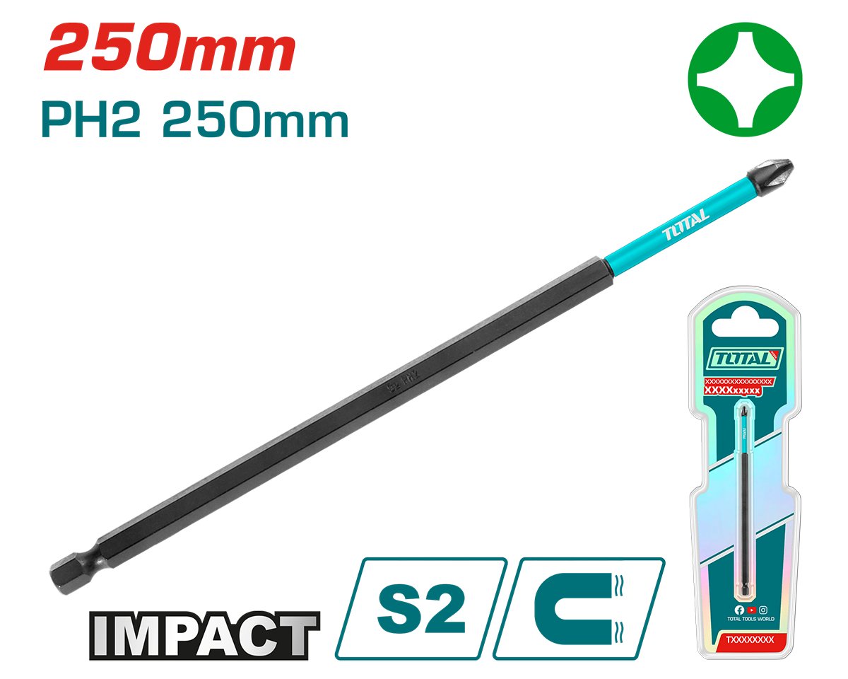 TOTAL - BIT DE IMPACT PH2X250MM