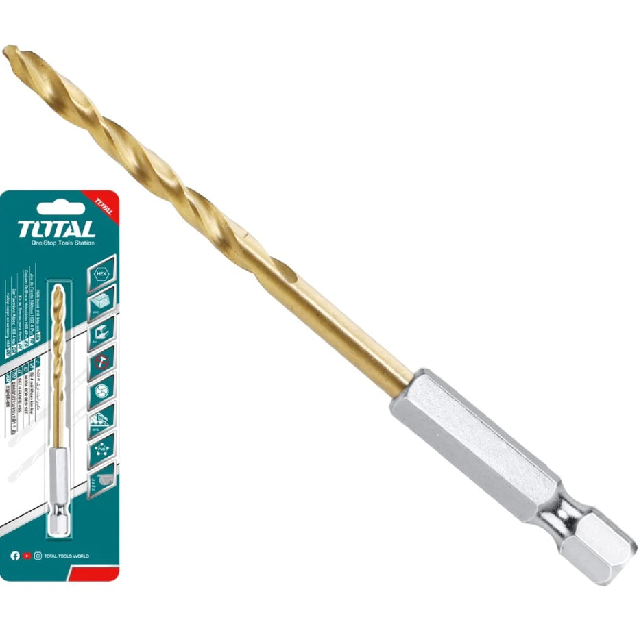 TOTAL - BURGHIU CU CAP BIT PRINDERE HEXAGONALA HSS 3MM