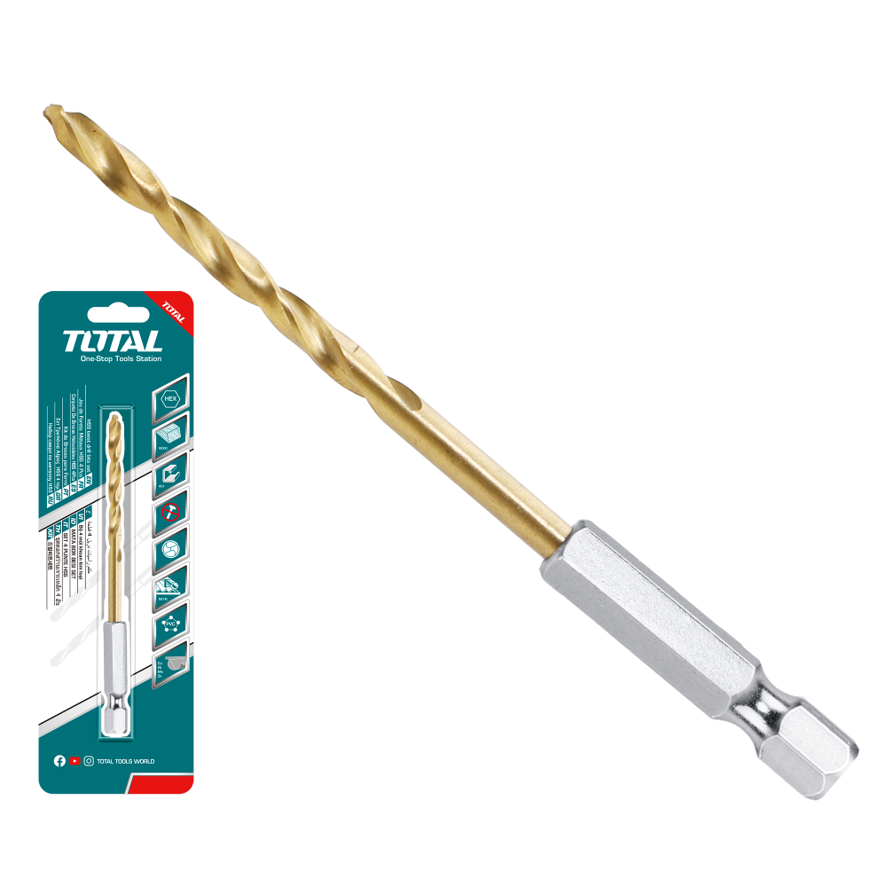 TOTAL - BURGHIU CU CAP BIT PRINDERE HEXAGONALA HSS 5MM