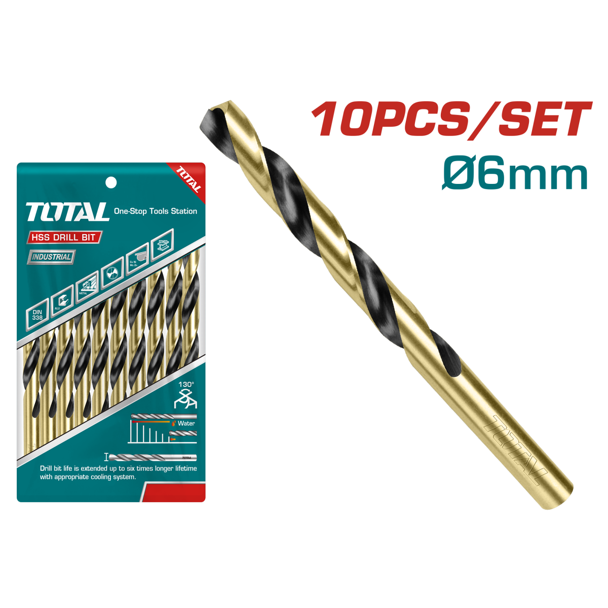 TOTAL - BURGHIU PENTRU METAL HSS - 6MM