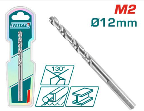 TOTAL - BURGHIU PENTRU METAL M2 HSS - 12X151MM (INDUSTRIAL)