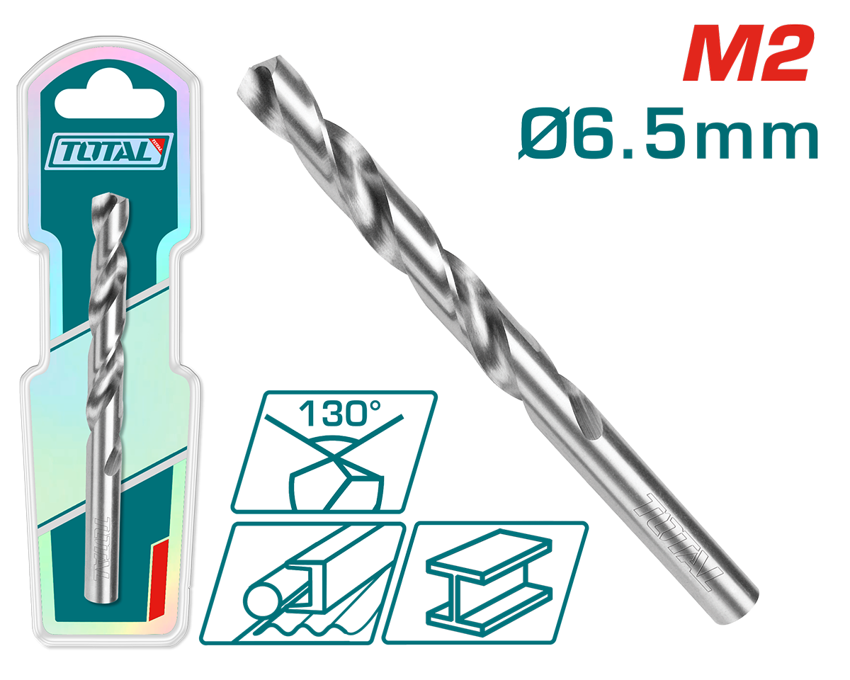 TOTAL - BURGHIU PENTRU METAL M2 HSS - 6.5MM (INDUSTRIAL)