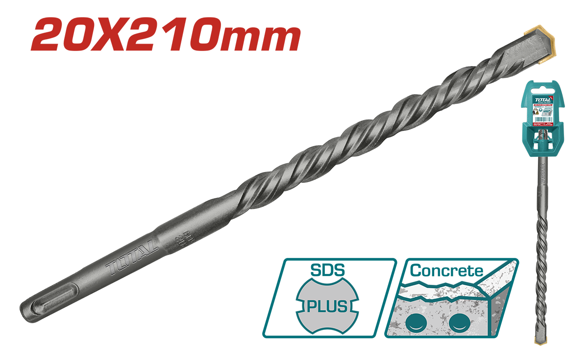TOTAL - BURGHIU SDS PLUS - 20X210MM (INDUSTRIAL)