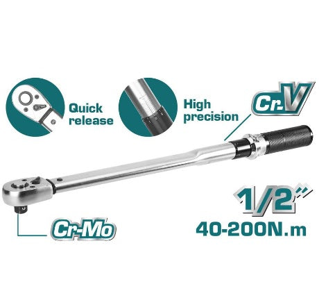 TOTAL - CHEIE DINAMOMETRICA 1/2'' 40-200nM, 500MM