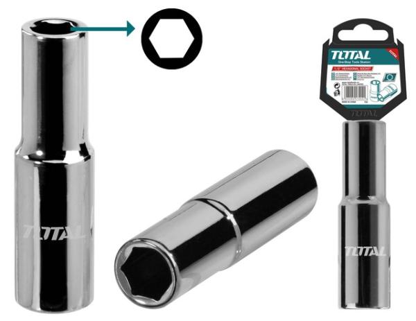 TOTAL - CHEIE TUBULARA LUNGA - 1/2", 10MM (INDUSTRIAL)