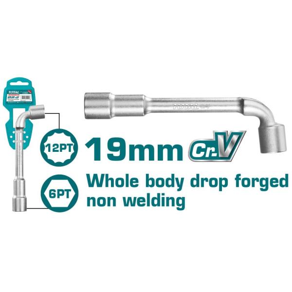 TOTAL - CHEIE TUBULARA TIP L - 19MM (INDUSTRIAL)