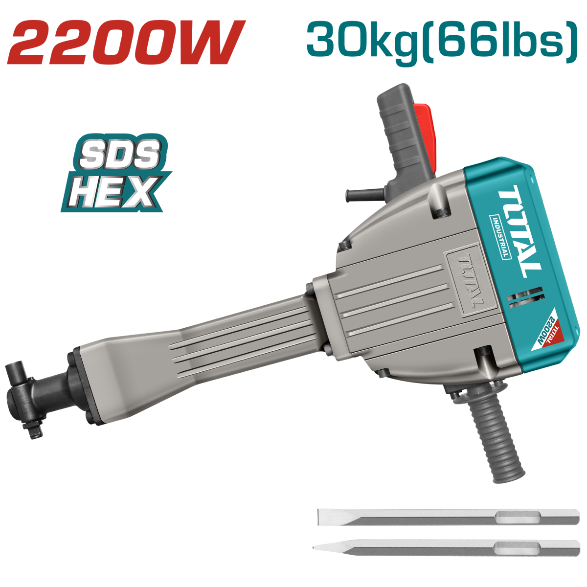 TOTAL - CIOCAN DEMOLATOR - 75J - 2200W (INDUSTRIAL)