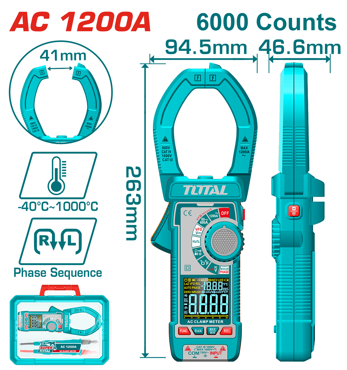 TOTAL - CLAMPMETRU DIGITAL (CLESTE AMPERMETRIC)