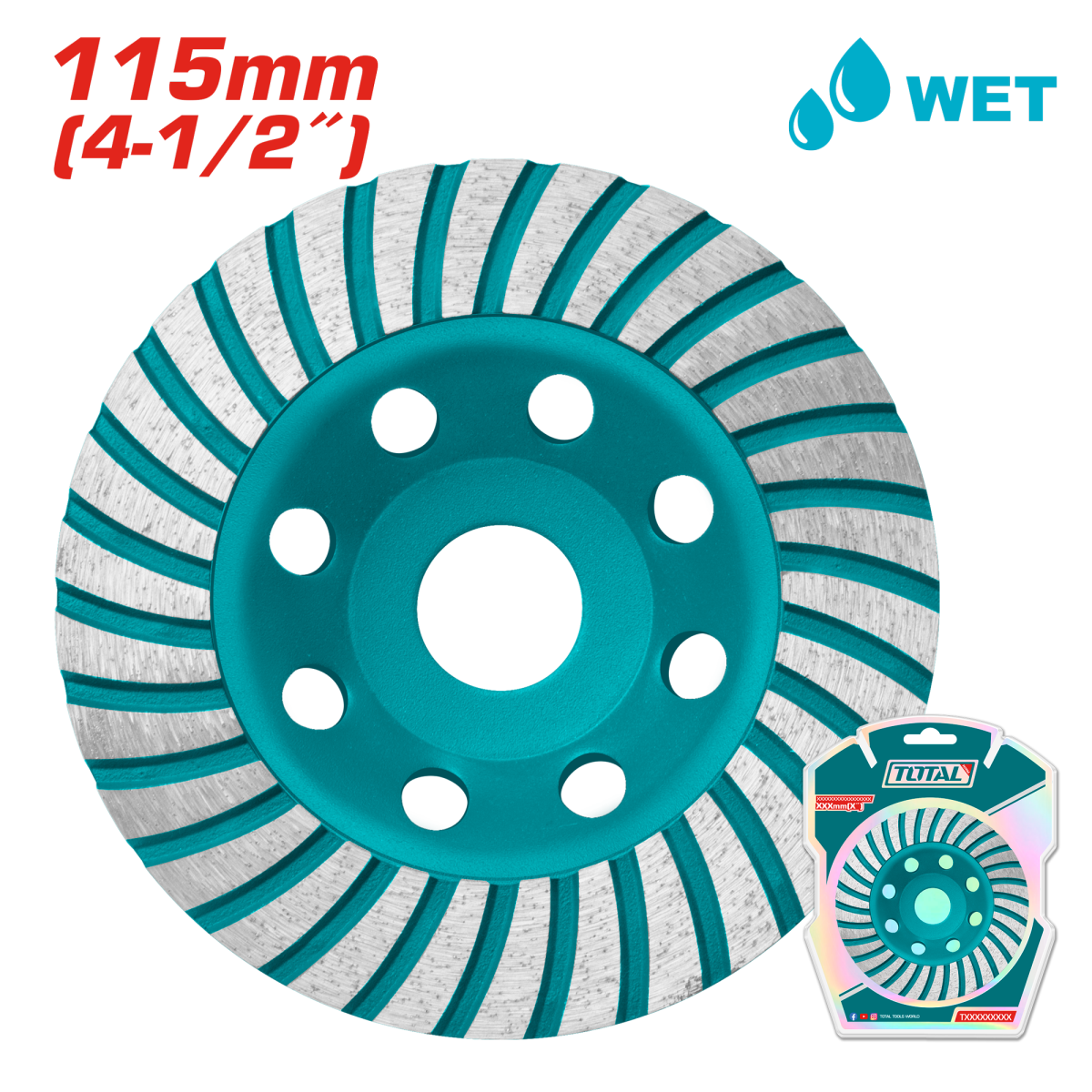 TOTAL - CUPA DIAMANTATA PENTRU SLEFUIRE 115MM