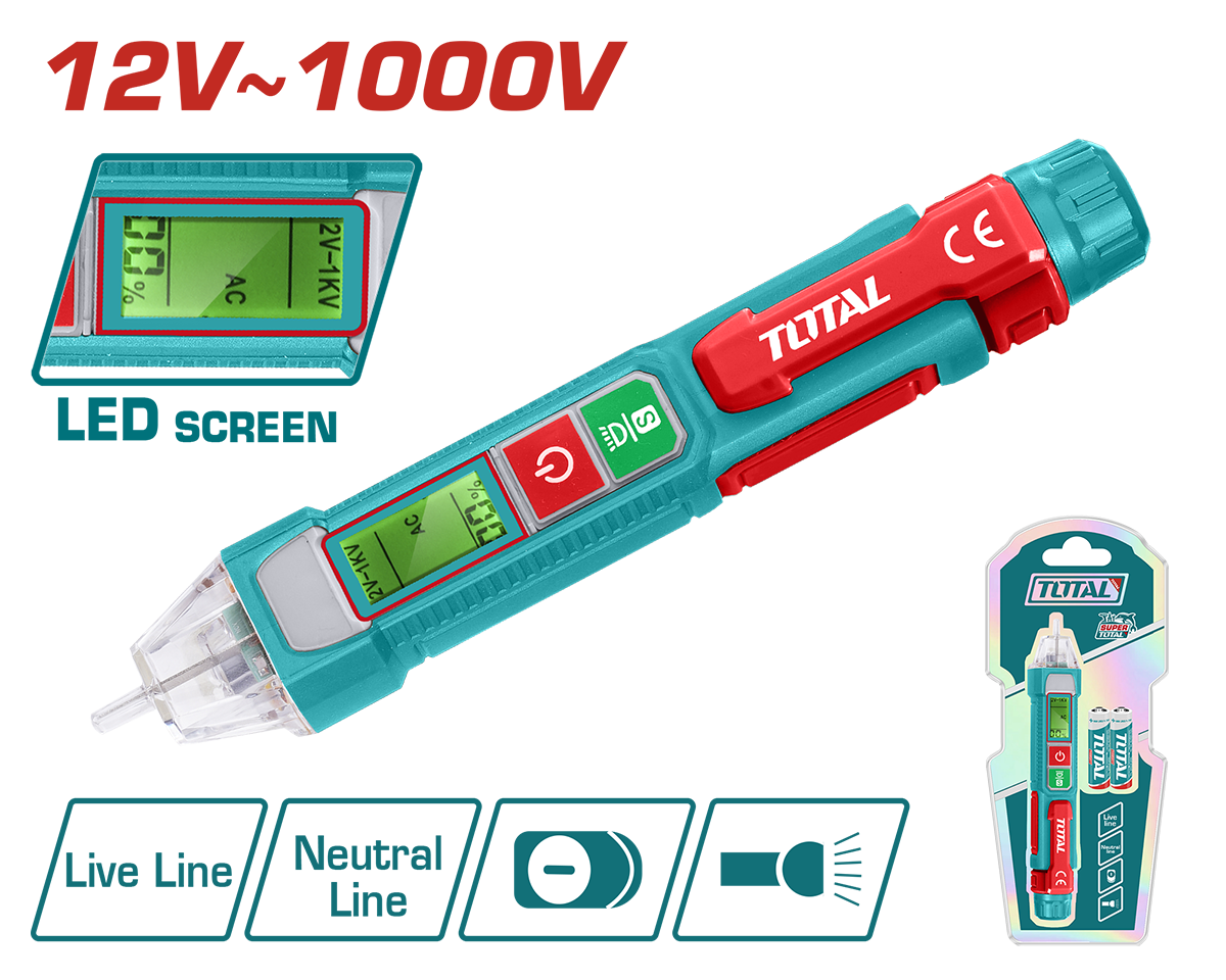 TOTAL - DETECTOR VOLTAJ AC 12V~1000V
