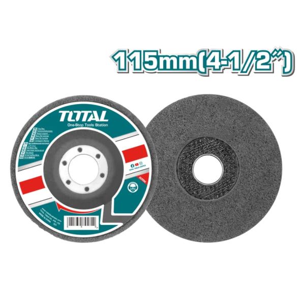 TOTAL - DISC BURETE PENTRU CURATARE RUGINA SI VOPSEA 115MMX22.22MM