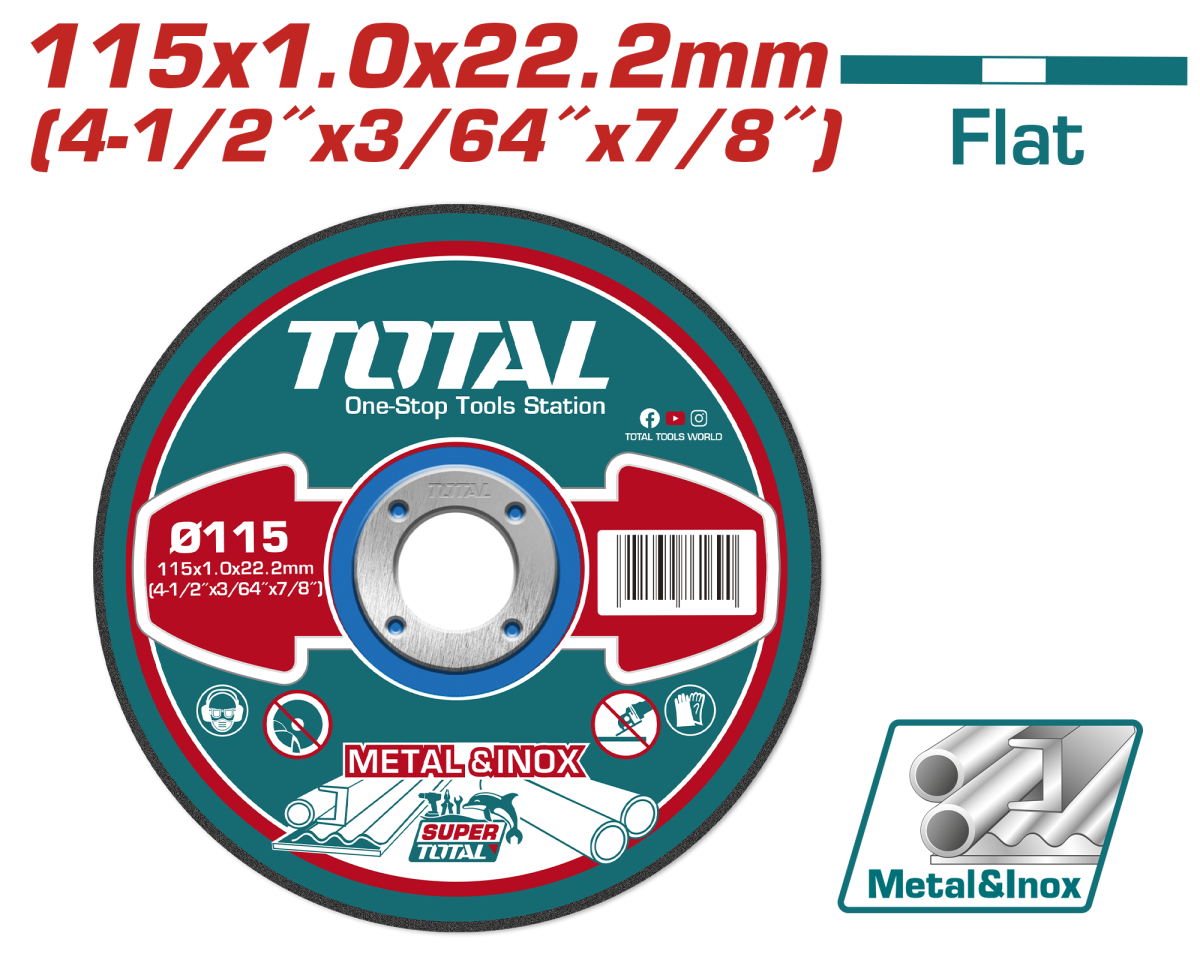 TOTAL - DISC DEBITARE METAL - 115MM