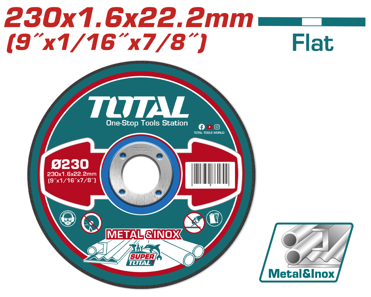 TOTAL - DISC DEBITARE METAL - 230MM