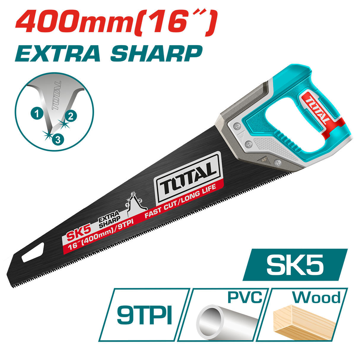 TOTAL - FIERASTRAU PENTRU LEMN - 400MM / 16'' ( INDUSTRIAL)