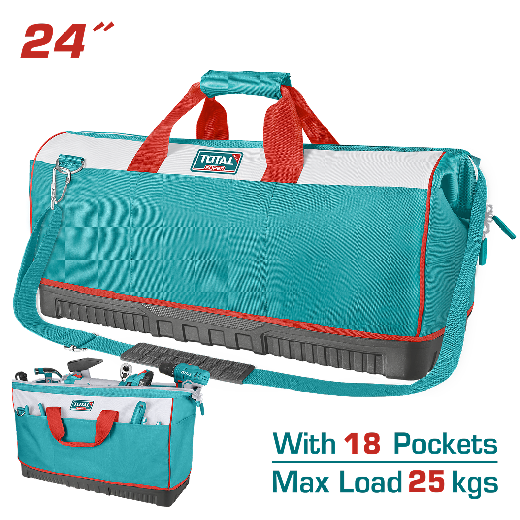 TOTAL - GEANTA PENTRU UNELTE 24" - 60CM - PODEA RANFORSATA (INDUSTRIAL)