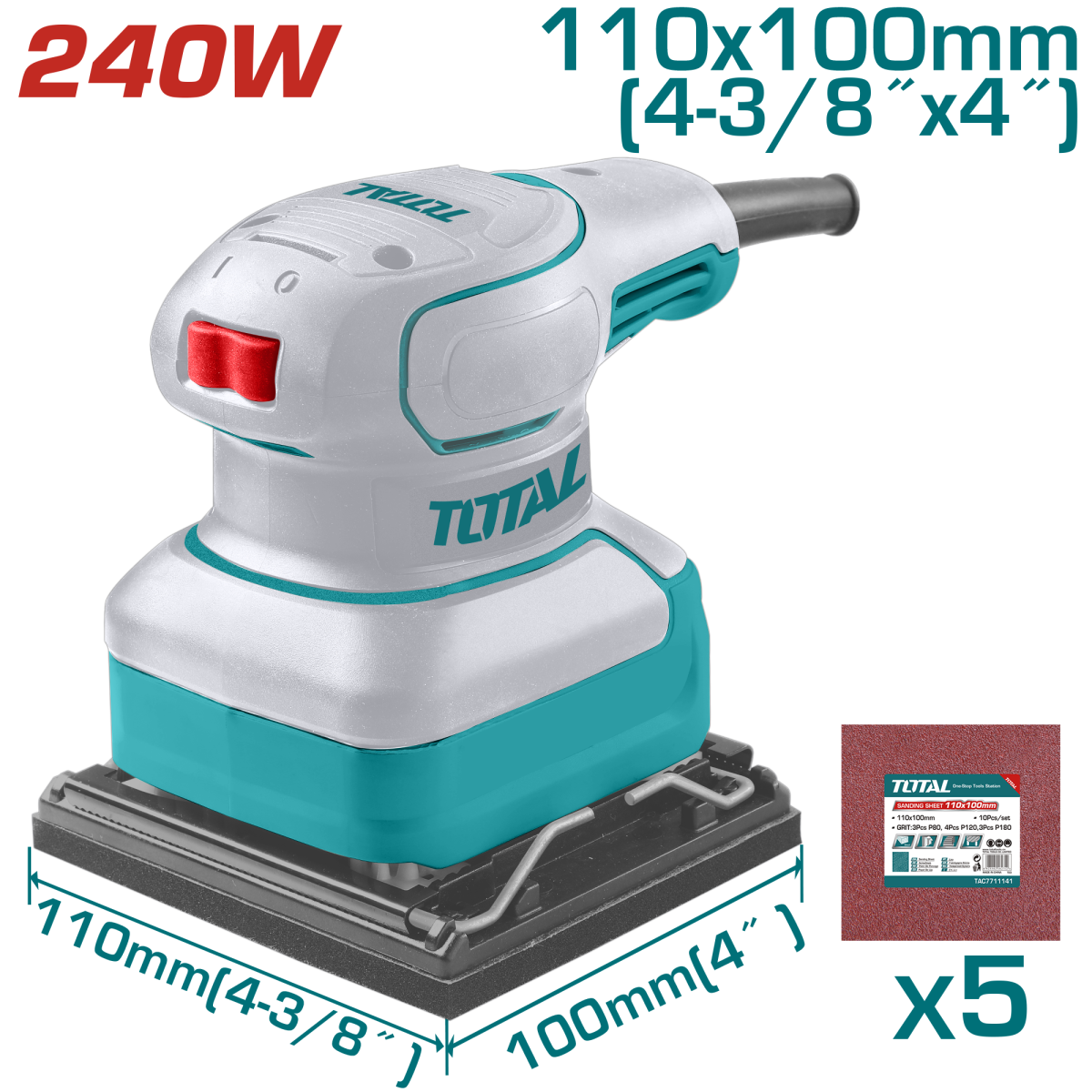 TOTAL - MASINA PENTRU SLEFUIT 110X110MM - 240W