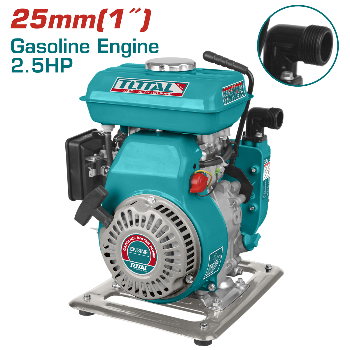 TOTAL - MOTOPOMPA 1" - 2.5CP - 100L/MIN - BENZINA (INDUSTRIAL)