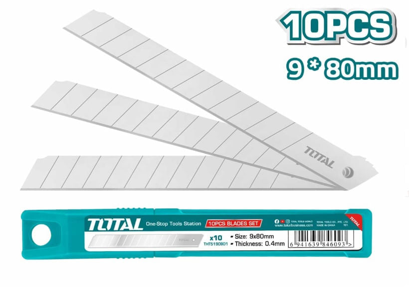 TOTAL - SET 10 LAME CUTTER 9*80MM
