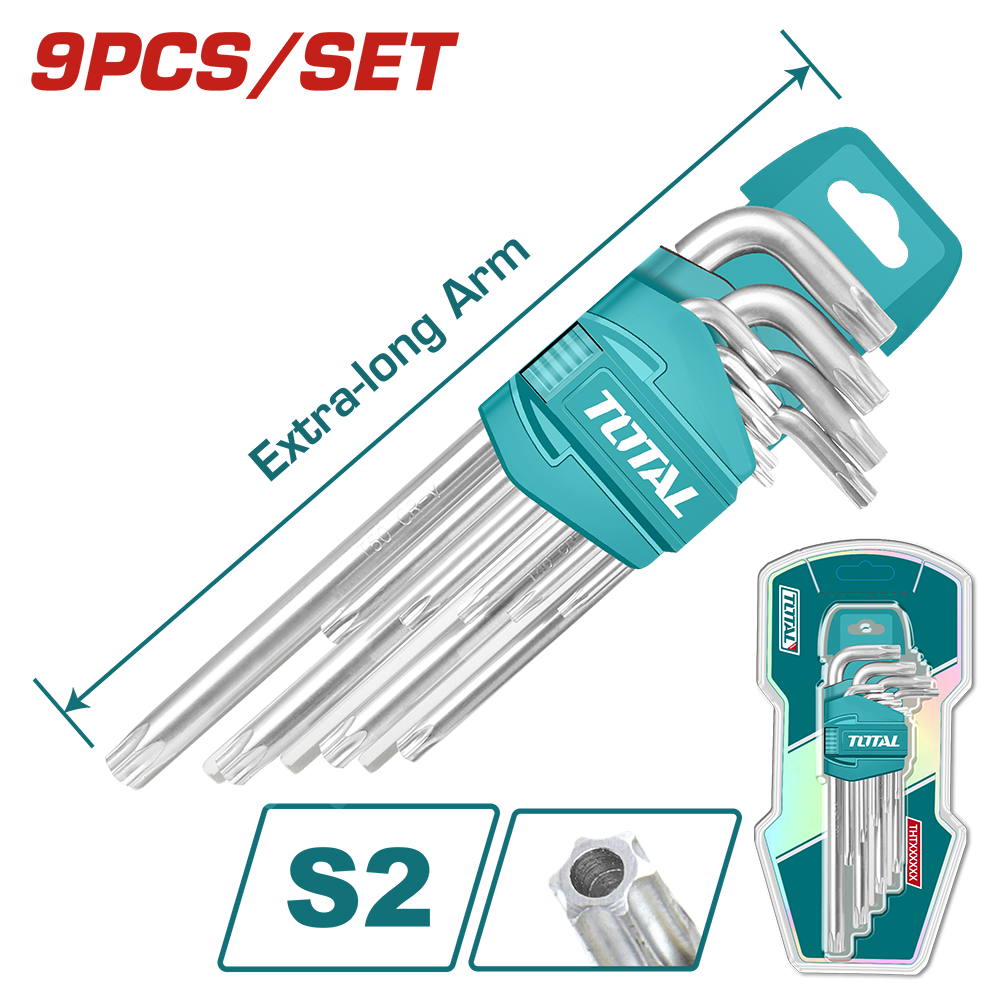 TOTAL - SET 9 CHEI IMBUS TORX - T10-T50 - CR-V (INDUSTRIAL)