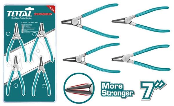 TOTAL - SET CLESTI PENTRU SIGURANTE - 4 BUC - 7"/180MM (INDUSTRIAL)