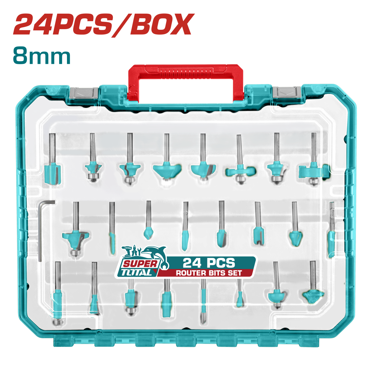 TOTAL - SET FREZE LEMN - 8MM (24BUC)