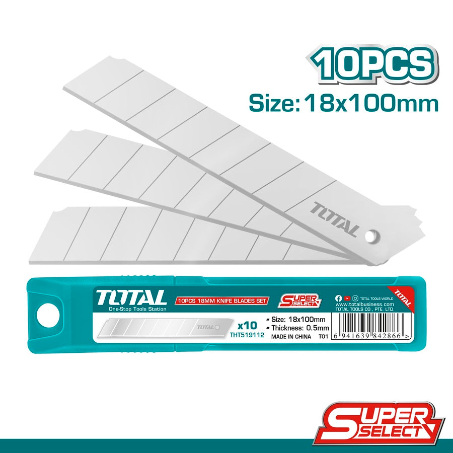 TOTAL - SET LAME CUTTER - 10 BUC - 18MM