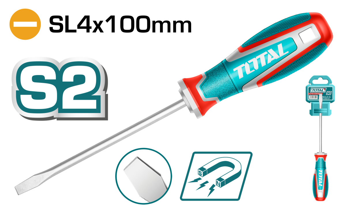 TOTAL - SURUBELNITA DREAPTA - 4.0MM - 100MM S2 (INDUSTRIAL)