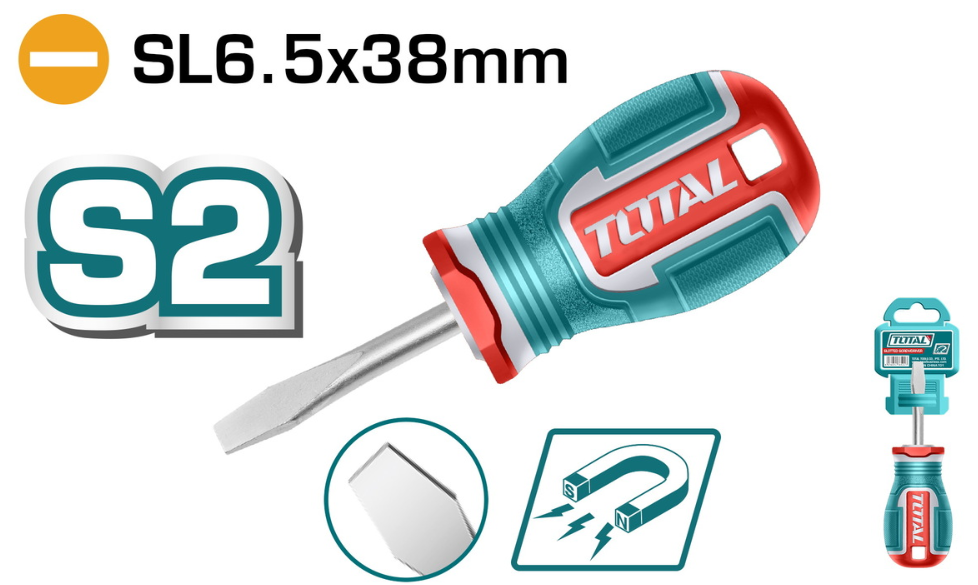 TOTAL - SURUBELNITA DREAPTA - 6.5MM - 38MM -(INDUSTRIAL)