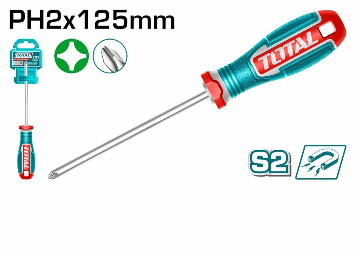 TOTAL - SURUBELNITA PHILLIPS- PH2 - 6.0MM - 125MM -(INDUSTRIAL)