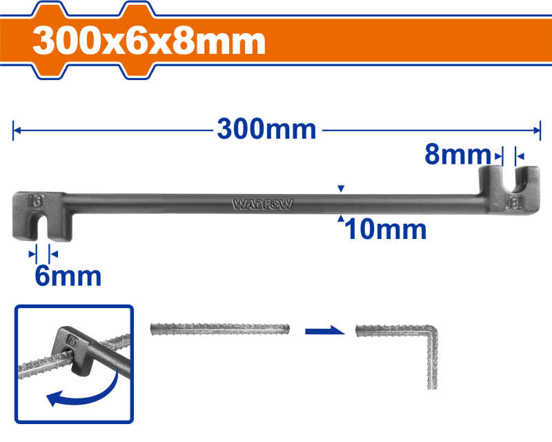 WADFOW - CHEIE PENTRU FIER-BETON - 6X8X300MM