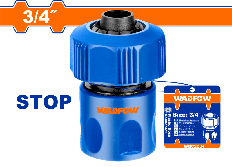 WADFOW - CONECTOR RAPID CU STOP PENTRU FURTUN 3/4"