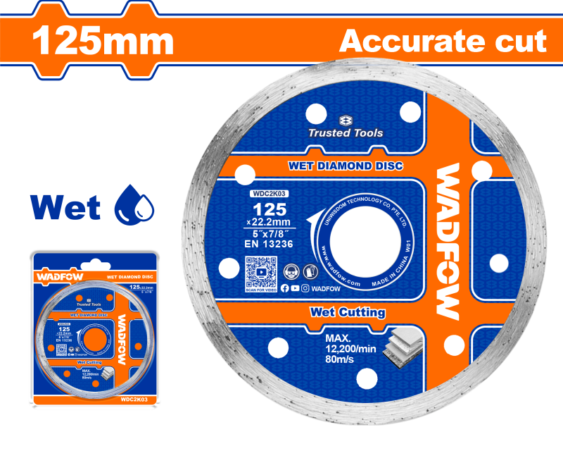 WADFOW - DISC DIAMANTAT CONTINUU - CERAMICA - UMED - 125MM