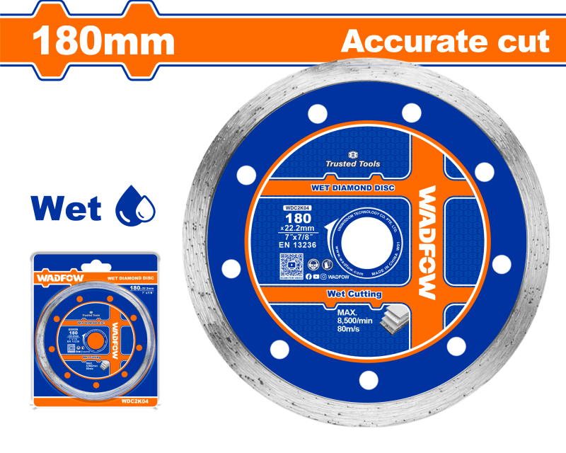 WADFOW - DISC DIAMANTAT CONTINUU - CERAMICA - UMED - 180MM