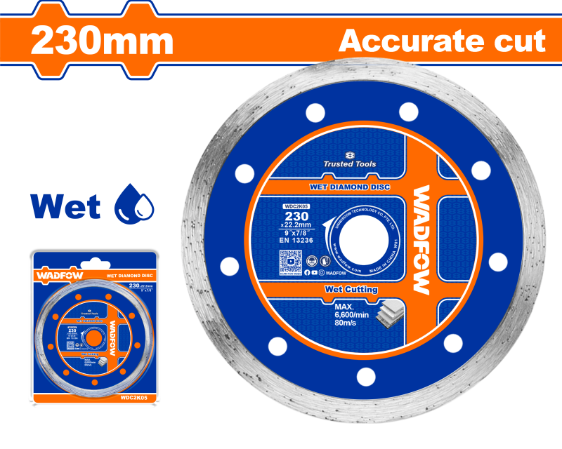 WADFOW - DISC DIAMANTAT CONTINUU - CERAMICA - UMED - 230MM