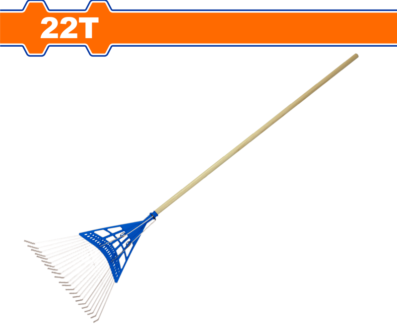 WADFOW - GREBLA METALICA PENTRU FRUNZE - CU COADA DIN LEMN - 1200MM - 22T